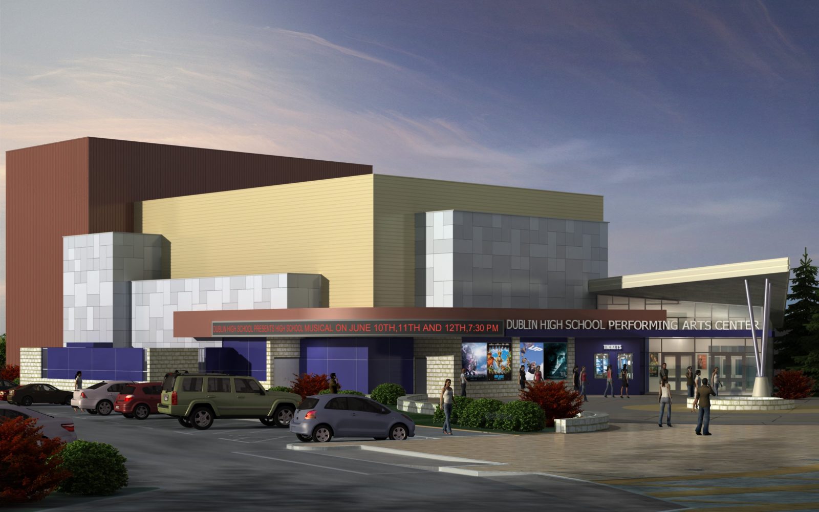 Dublin High School Performing Arts Center ARC Andy's Roofing Company